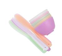 Beavorty Silicone Facial Mask Mixing Bowl Set 20pcs Diy Beauty Salon Mask Bowls Plastic Spatulas Random Color