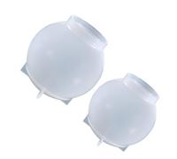 Beavorty Silicone Resin Sphere Mold Set 2Pcs 45Mm 55Mm for Epoxy Crafts Including Plant Specimen and Hands-On Projects