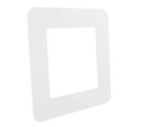 Beavorty Single Gang Acrylic Light Switch Cover Plate White, Modern Plastic Wall Plate Protector for Home Electrical Outlets, Single Light Switch Surround Decorative Panel