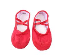 Beavorty Slip Ballet Shoes Lightweight Elastic Band Dance Shoes for Yoga Ballroom Jazz and Ballet Dancing for Adults and Red