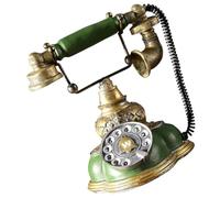 Beavorty Small Rotary Phone Rotary Telephone Decor Antique Decor Resin Retro Telephone Ornament