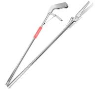 Beavorty Snake Catcher Clip Stainless Steel Folding Tool Non-Slip Grip for Handling Snakes in Outdoor Gardens and Zoos