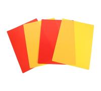 Beavorty Soccer Referee Cards Dual-Sided Visibility Double-Sided 4pcs Extra Large with Red and Yellow Plastic and Rounded Edges, Resists Bending for Sports Competitions and School Sports