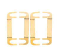 Beavorty Speaker Wire Terminal Cup Connectors Speaker Terminal Post Fittings, 2 Pairs for Studio Use and Home Cinema, Metal Corrosion Resistant Unique Bent Design, Gold Colour
