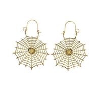 Beavorty Spider Web Danglers Earrings for Women Punk Style Alloy Decorative Ear Accessories Irregular Creative Eardrops for Halloween Cosplay Unique Statement Jewelry
