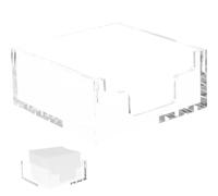 Beavorty Square Acrylic Tissue Box 10x10x4.5cm Napkin Holder for Dining Table and Restaurant Desktop Storage