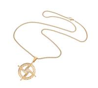 Beavorty St Brigid’s Gold Cross Necklace Unisex Christian Pendant Necklace for Men Women Religious Prayer Jewelry