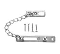 Beavorty Stainless Steel Anti-Theft Door Chain Bolt, No-Drill Drill Mount Dual Use Security Lock for Home Front Door, Thickened Reinforcement Latch Suitable for Hotel and Residential Safety