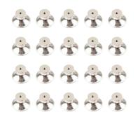 Beavorty Stainless Steel Cabinet Pull Handle 20Pcs Round Drawer Knobs Single Hole Without Screws for Wardrobe Cupboard Chest Dresser