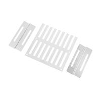 Beavorty Stainless Steel Drain Grate Cover 12.5x12.5cm Sliding Side Wall Floor Drain Filter with Removable Grid for Concrete Sewer Outdoor Drainage