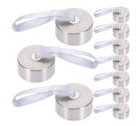 Beavorty Stainless Steel Water Bottle Replacement Lids 10pcs Portable Insulated Caps with Flexible Strap for Glass Bottles, Suitable for Outdoor Activities and Travel