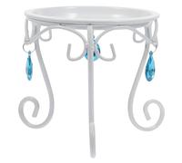 Beavorty Stylish White Iron Gazing Ball Stand for Crystal and Decorative Balls Lightweight Multi-functional Use, for Desktop Decor and Outdoor Display