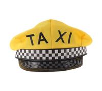 Beavorty Taxi Driver Hat Yellow Polyester Wide Brim Vintage Style