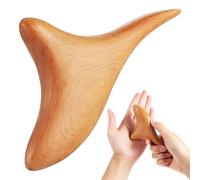 Beavorty Thai Wooden Massage Tool Triangular Shape Ergonomic Grip | Wooden Massager, Triangular Shape, Material:Wood, Color:Brown, 13.00X7.50X2.00cm/5.12X2.95X0.79in