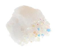 Beavorty Titanium Coated Druzy Crystal Cluster Raw Quartz Stones Gemstones for Energy Protection Multipurpose Mineral Specimen for Yoga Meditation Office Decor and Student Science Learning