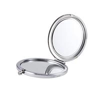Beavorty Travel Mirror Bling Compact Mirror Round Folding Double-Sided Cosmetic Portable Pocket Rhinestone High Definition Surface for Travel and Home Use (White) Wallet