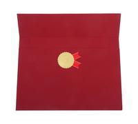 Beavorty Tri-fold Certificate Holder Graduation Document Cover Red Vertical Folder with Gold Foil Seal Stickers College Diploma Sleeve for Award Certificates