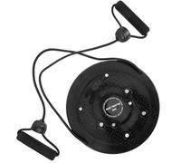 Beavorty Twisting Board Slimming Machine with Magnetic Foot Massage and Resistance Bands, Rotating Waist Trainer Exercise Disc for Women Home Fitness, Black