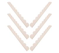 Beavorty Unfinished Scalloped Wood Trim 6Pcs Wave Border Moulding 15.7 Inch Length for Home Craft Door Frame Decoration