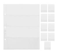 Beavorty Universal 3-ring 10-page Commemorative Banknote Holder Sleeve Pack, Currency Protective Bags for Portable Paper Money Collection and Storage