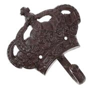 Beavorty Vintage Cast Iron Regal Wall Mounted Hook Wrought Metal Decorative Hanging Hook for Coat Key Pothook for Entryway Bathroom Bedroom