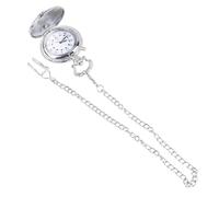 Beavorty Vintage Locomotive Pocket Watch, Silver Alloy Flip-Top Design | Easy Time Display, Lightweight Build, Old Fashioned Look, Clothing Decoration, for Friends and Family