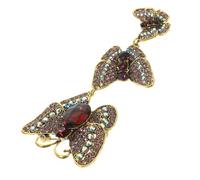 Beavorty Vintage Rhinestone Butterfly Brooch Pin Retro Lapel Accessory for Women Elegant Fashion Brooch for Dresses and Scarves Eye Catching Design with Sparkling Detail