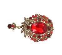 Beavorty Vintage Rhinestone Teardrop Brooch for Women Elegant Floral Lapel Pin for Dresses Coats and Accessories Lightweight Alloy Design Comfortable and Secure for Daily Wear and Special