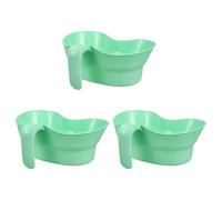 Beavorty Wash Basin 3Pcs Lightweight Plastic Oral Rinse Cups for Elderly Bedridden Patients with Spill-Resistant Design for Home and Hospital Nursing Care
