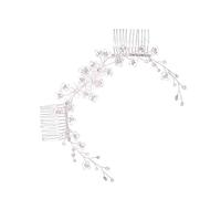 Beavorty Wedding Hair Comb Crystal Floral Bridal Accessory Delicate and Shiny for Brides Bridesmaids and Guests
