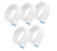 Beavorty White Eyelash Extension Tape for Lash Extensions with 1.2cm Width Breathable Non-woven Fabric Material 5 Rolls of 4.3 Meter Lash Tape for Makeup Artists