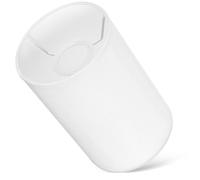 Beavorty White Linen Fabric Drum Lampshade with E27 Fitting, Round Cloth Lamp Shade for Table and Desk Lamps, Minimalist Fabric Lampshade for Bedroom and Living Room Lighting