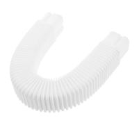 Beavorty White Pvc Mini Split Air Conditioner Pipe Cover Corrugated Tube Design for Pipe Concealment and Organisation 24 Inch Length Renovations on Exterior Walls