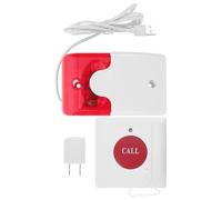 Beavorty Wireless Emergency Call Button and Dual Audiovisual Alarm with Quick Response Plastic Wall-mounted Alert System for Elderly and Disabled for Nursing and Hospitals