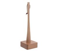 Beavorty Wood Shoe Horn with Stand for Stable Use and Avoiding Accidental Scratches, Long Handle Wooden Shoehorn Suitable for Households and Home Use, Self Standing Shoe Horn for Men