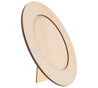 Beavorty Wooden Craft Oval Photo Frame Kit Unfinished Stand for Art Activities Supporting Fine Motor Skills and Creativity