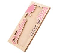 Beavorty Wooden Graduation Money Wallet Cash Holder Durable Rectangular Bill Organizer with Stylish Pink Finish Portable DIY Cash Envelope for Graduates and Corporate Gifts Efficient