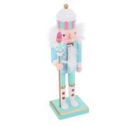 Beavorty Wooden Nutcracker Soldier Christmas Decoration 26cm Classic Cute Appearance Multi-use Ornament for Xmas Tabletop Decor and Photo Prop, Not Easy to Break or Deform