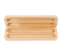 Beavorty Wooden Pen Display Box Set with Dual Compartments Retro Stylish Khaki Maple Wood Pen Storage Organiser for Business and Ceremonies from Getting Lost