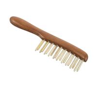 Beavorty Wooden Scalp Massager Comb with Handle, Ergonomic Manual Massage Comb for Dry and Wet Hair, Pressure Point Meridian Massage Tool for Head Relaxation and Hair Tangle Prevention