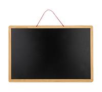 Beavorty Wooden Small Hanging Double-Sided Magnetic Chalkboard 20x30cm Black and White Message Board for Coffee Shop and Office Use with Red Rope
