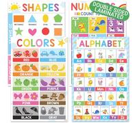 BEAWART Colorful Toddler Educational Chart 16x24, Educational poster, Poster for Kids
