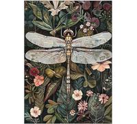 BEAYIOU Paint by Numbers for Adult, Dragonfly Paint by Numbers Kit for Adults Beginners, DIY Dragonfly Acrylic Painting on Canvas for Home Wall Art Decor 12x16 Inch