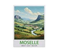 BEAYODKP 5D Diamond Painting Kits，Moselle Poster with Great Eastern Region，DIY Rhinestone Embroidery Set Paint with Diamond Art by Number Kits Cross Stitch Home Wall Craft Decoration（50 x 60 cm）-BT38
