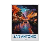 BEAYODKP 5D Diamond Painting Kits，San Antonio Texas，DIY Rhinestone Embroidery Set Paint with Diamond Art by Number Kits Cross Stitch Home Wall Craft Decoration（40 x 50 cm/15.74 x 19.68 inches）-CK40