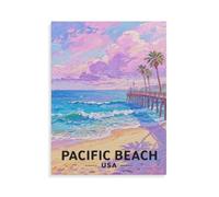 BEAYODKP 5D Diamond Painting Set for Adults and Children,Pacific Beach USA,DIY Diamond Crystal Rhinestone Embroidery Painting(50 x 60 cm/19.68 x 23.62 inches)-HM28