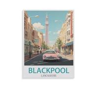 BEAYODKP 5D DIY Diamond Painting kit,Blackpool Lancashire,Round Resin Diamond Cross Stitch, Home Decoration Gift(40 x 50 cm/15.74 x 19.68 inches)-GY30