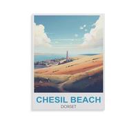 BEAYODKP 5D DIY Diamond Painting kit，Chesil Beach Dorset，Round Resin Diamond Cross Stitch, Home Decoration Gift（50 x 60 cm/19.68 x 23.62 inches）-GW69
