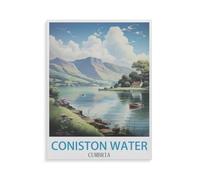 BEAYODKP 5D DIY Diamond Painting Kit,Coniston Water Cumbria,Crystal Mosaic Full Drill Round Diamond Painting Embroidery Accessories(50 x 60 cm/19.68 x 23.62 inches)-GX62
