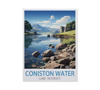 BEAYODKP 5D DIY Diamond Painting kit,Coniston Water Lake District,Round Resin Diamond Cross Stitch, Home Decoration Gift(50 x 60 cm/19.68 x 23.62 inches)-HC70